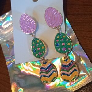 ♥️B Individually $10 Or Bundle 5/$20 Colorful Easter Egg Earrings
